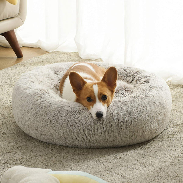 Soft & Warm Long Plush Donut Bed