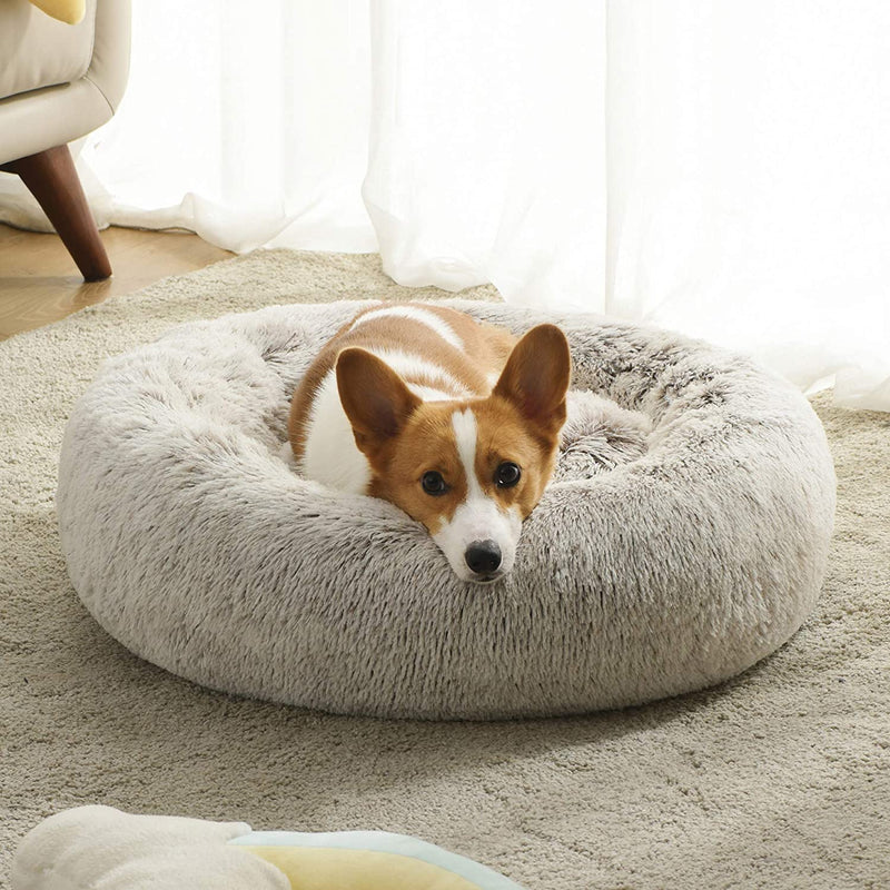 Soft & Warm Long Plush Donut Bed