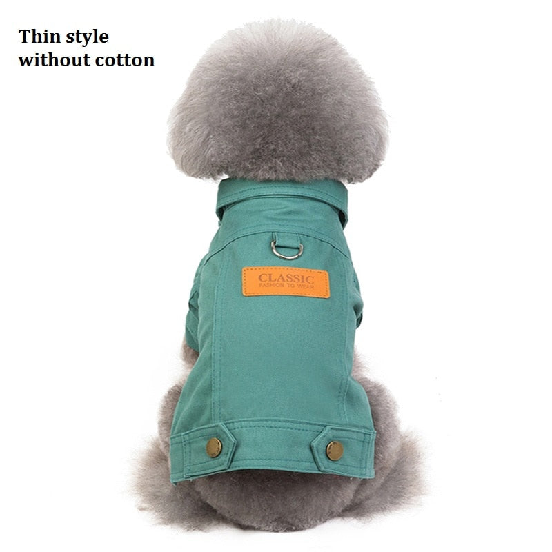 Luxury Denim Style Dog Jacket