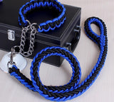 Extra Thick Rope Large Dog Leash & Collar