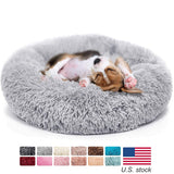 Soft & Warm Long Plush Donut Bed