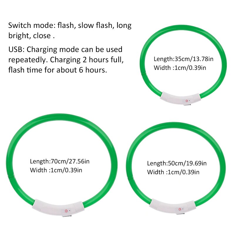 Luminous LED USB Charging Collar