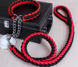 Extra Thick Rope Large Dog Leash & Collar