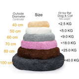 Soft & Warm Long Plush Donut Bed