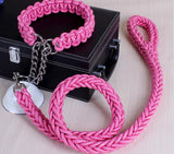 Extra Thick Rope Large Dog Leash & Collar