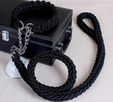 Extra Thick Rope Large Dog Leash & Collar