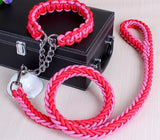 Extra Thick Rope Large Dog Leash & Collar