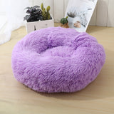 Soft & Warm Long Plush Donut Bed