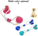 Suction cup dog push toy Interactive fun Pet toy with TPR ball