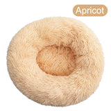 Soft & Warm Long Plush Donut Bed