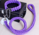 Extra Thick Rope Large Dog Leash & Collar