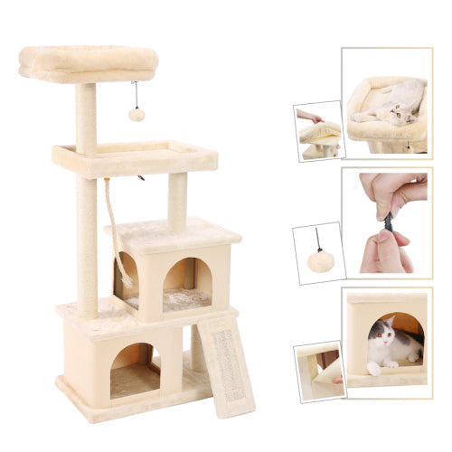 Cat Tree With Perches & 2 Plush Condos