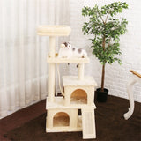 Cat Tree With Perches & 2 Plush Condos