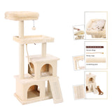 Cat Tree With Perches & 2 Plush Condos