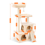 Cat Tree With Perches & 2 Plush Condos