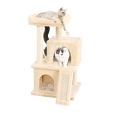 Cat Tree Playhouse With Dangling Toy