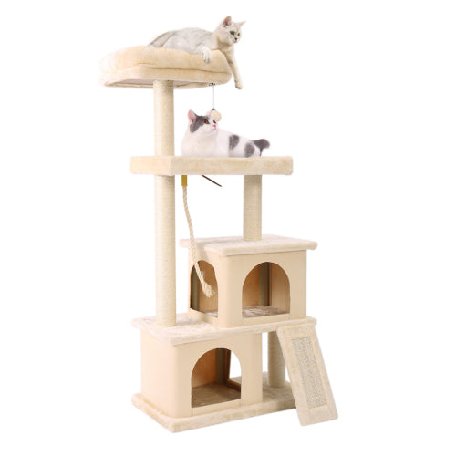 Cat Tree With Perches & 2 Plush Condos