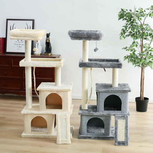 Cat Tree With Perches & 2 Plush Condos