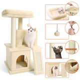 Cat Tree Playhouse With Dangling Toy