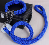 Extra Thick Rope Large Dog Leash & Collar