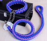 Extra Thick Rope Large Dog Leash & Collar