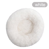 Soft & Warm Long Plush Donut Bed