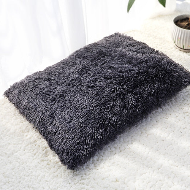 Long Cushion Plush Dog Bed