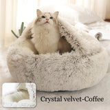 Semi-enclosed Round Plush Bed