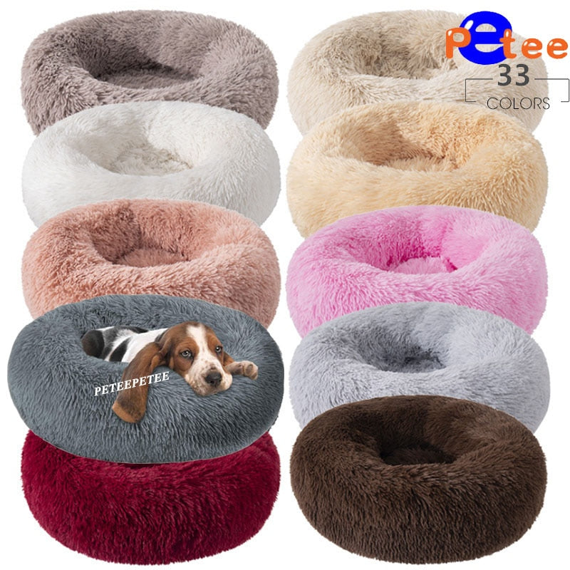 Long Plush Super Soft Round Bed