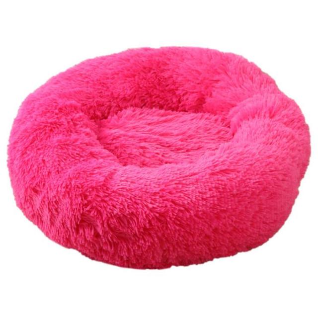 Long Plush Super Soft Round Bed