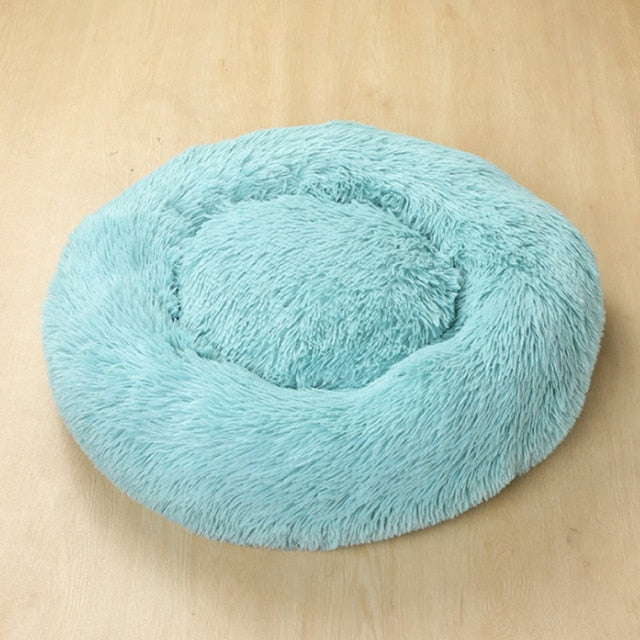 Long Plush Super Soft Round Bed