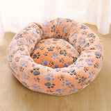 Long Plush Super Soft Round Bed