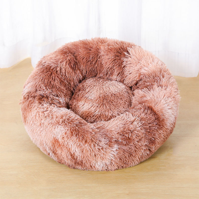 Long Plush Super Soft Round Bed