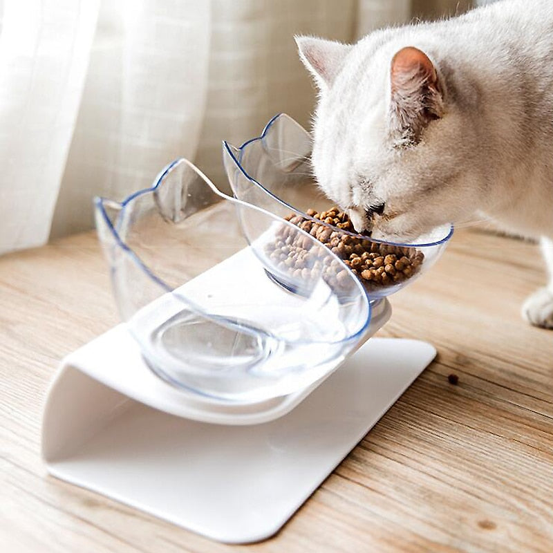 Non-Slip Single & Double Cat Bowl With Stand