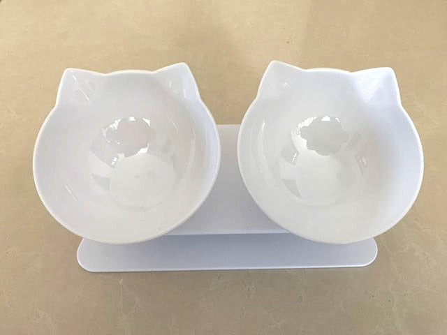 Non-Slip Single & Double Cat Bowl With Stand