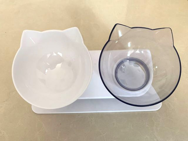 Non-Slip Single & Double Cat Bowl With Stand