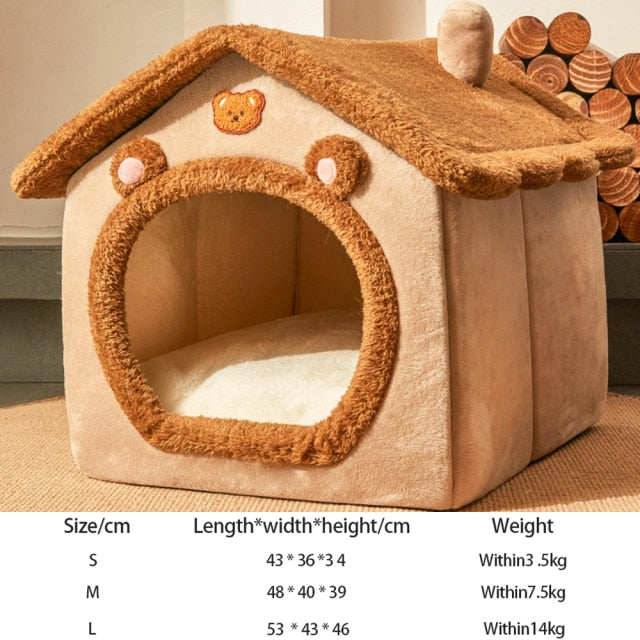 Foldable House Winter Warmer Pet Bed