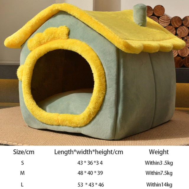 Foldable House Winter Warmer Pet Bed