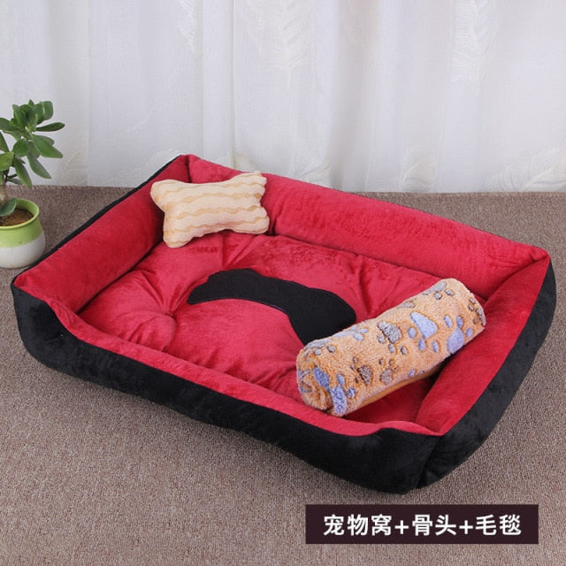 Bone Print Dog Bed